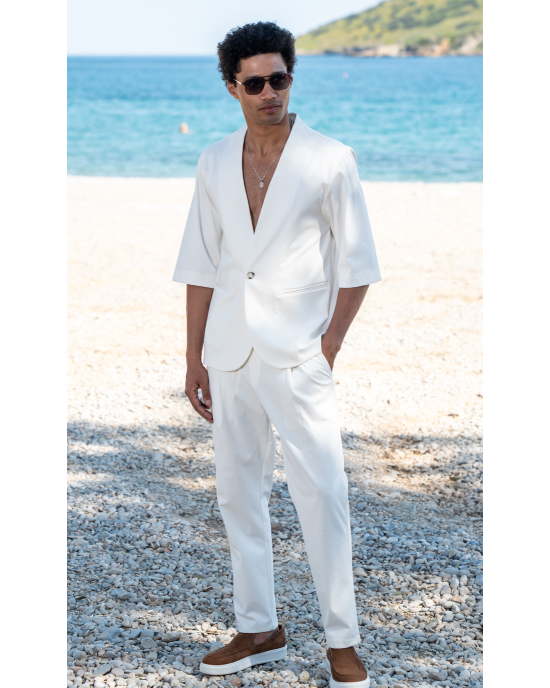 Πουκαμίσα Vittorio Jenoa άσπρο OVERSHIRT