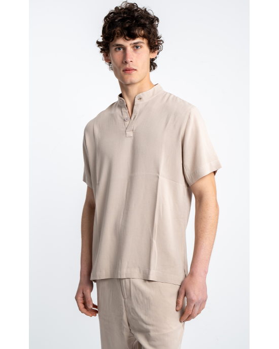 Πουκαμίσα Diverse μπεζ OVERSHIRT