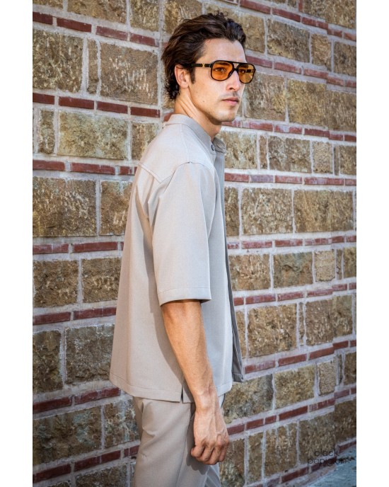 Πουκαμίσα Montavero μπεζ OVERSHIRT