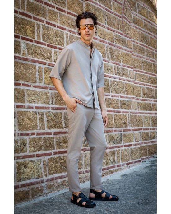 Πουκαμίσα Montavero μπεζ OVERSHIRT