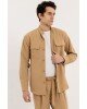 Πουκάμισο Vittorio Aviano μπεζ OVERSHIRT