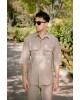 Πουκάμισο Vittorio Aviano μπεζ OVERSHIRT