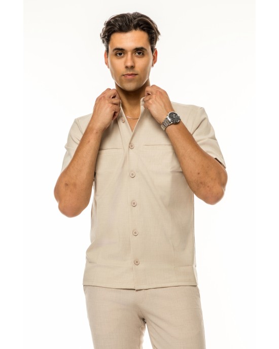 Overshirt Rebel μπεζ 