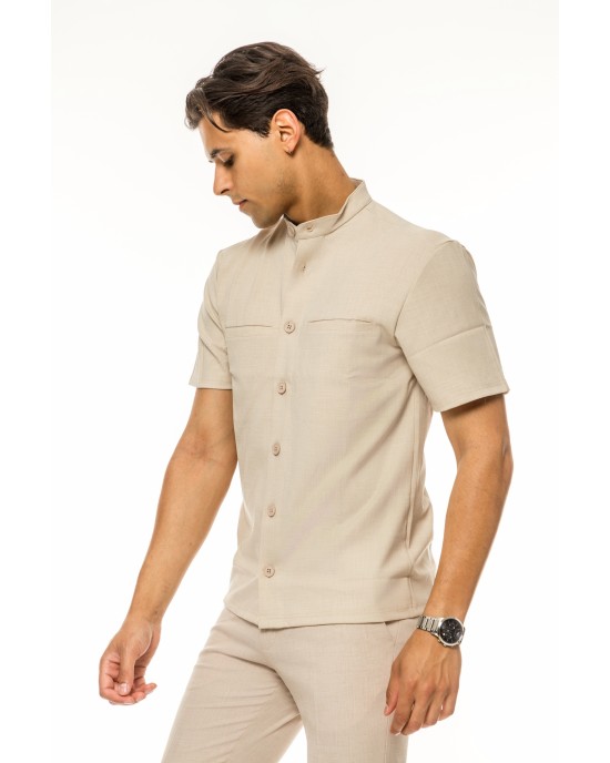 Overshirt Rebel μπεζ 