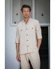 Πουκάμισο Overshirt Vittorio Bianco μπεζ OVERSHIRT