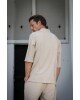 Πουκάμισο Overshirt Vittorio Bianco μπεζ OVERSHIRT