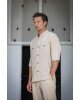 Πουκάμισο Overshirt Vittorio Bianco μπεζ OVERSHIRT