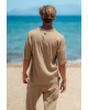 Πουκάμισα Vittorio Spiaggia μπεζ OVERSHIRT
