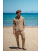 Πουκάμισα Vittorio Spiaggia μπεζ OVERSHIRT
