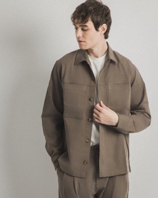 Overshirt Vittorio Primo μπεζ
