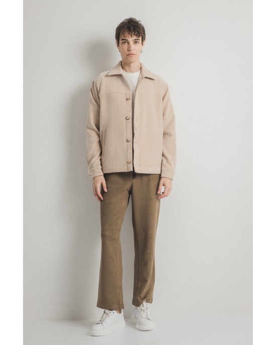 Πουκάμισο Vittorio Μπεζ OVERSHIRT