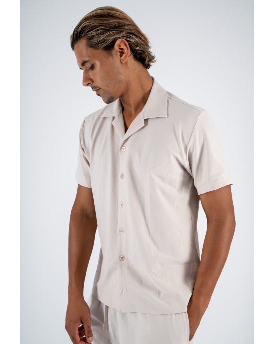 Πουκαμίσα Diverse μπεζ OVERSHIRT