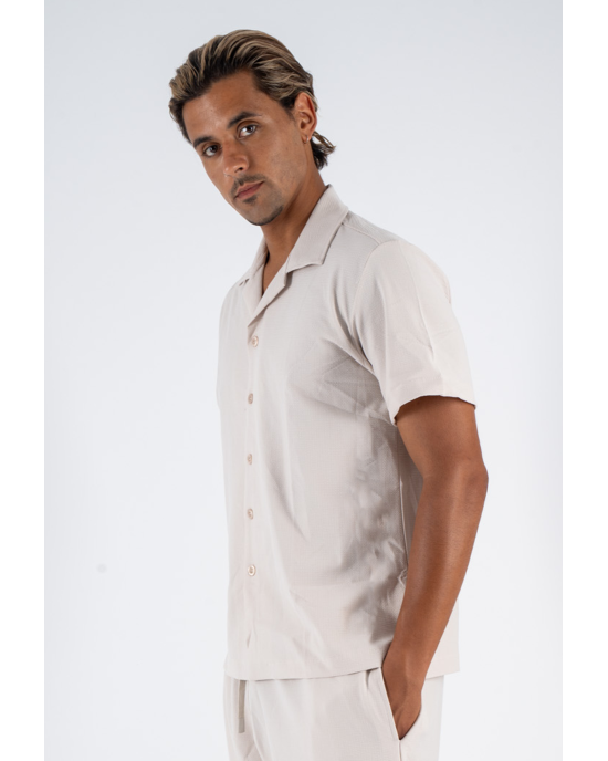 Πουκαμίσα Diverse μπεζ OVERSHIRT