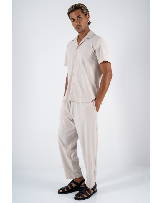 Πουκαμίσα Diverse μπεζ OVERSHIRT