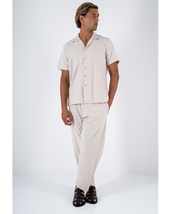 Πουκαμίσα Diverse μπεζ OVERSHIRT