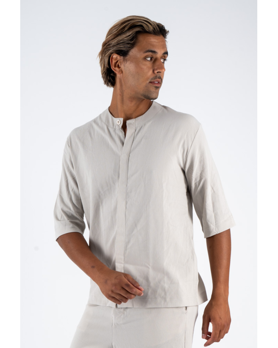 Πουκαμίσα Diverse μπεζ OVERSHIRT