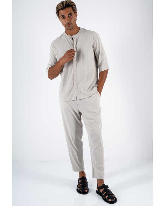 Πουκαμίσα Diverse μπεζ OVERSHIRT