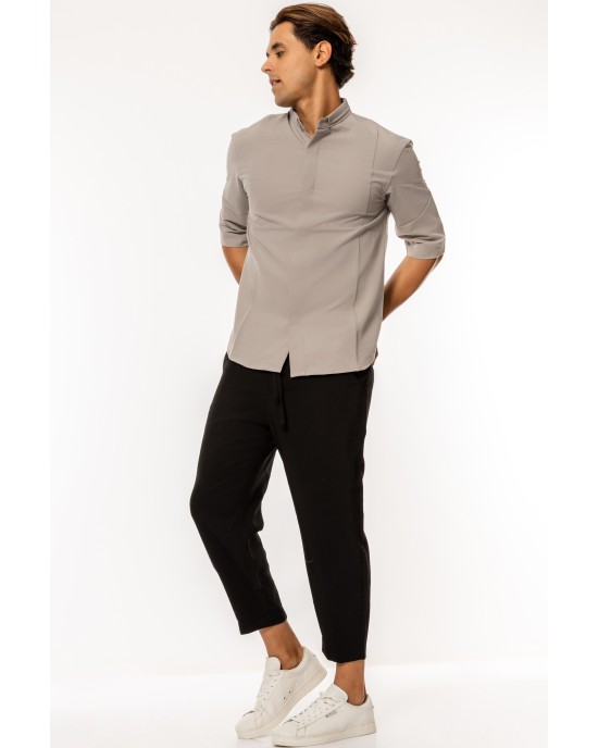 Πουκάμισο Vittorio Agrate μπεζ OVERSHIRT