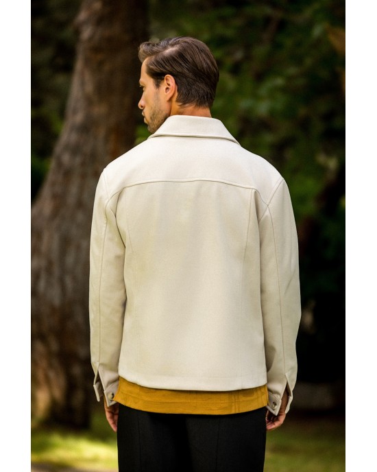 Overshirt Vittorio Mozzio μπεζ OVERSHIRT
