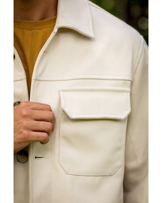 Overshirt Vittorio Mozzio μπεζ OVERSHIRT