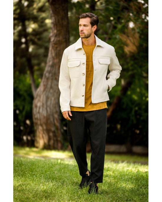 Overshirt Vittorio Mozzio μπεζ OVERSHIRT