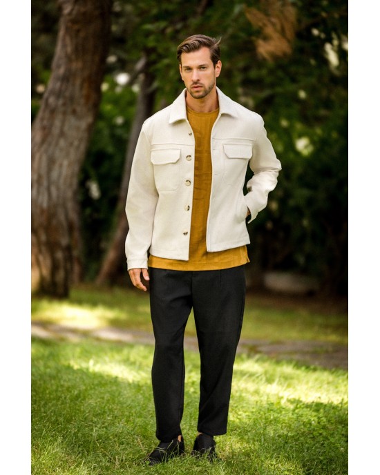 Overshirt Vittorio Mozzio μπεζ OVERSHIRT