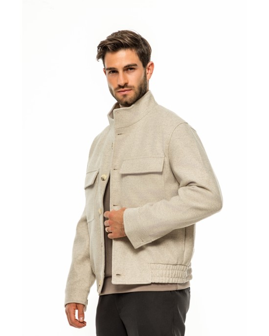 Overshirt Vittorio Mazzano μπεζ OVERSHIRT Overshirt Vittorio Mazzano μπεζ OVERSHIRT