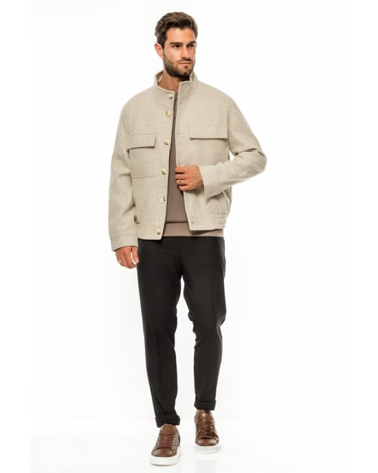 Overshirt Vittorio Mazzano μπεζ OVERSHIRT Overshirt Vittorio Mazzano μπεζ OVERSHIRT