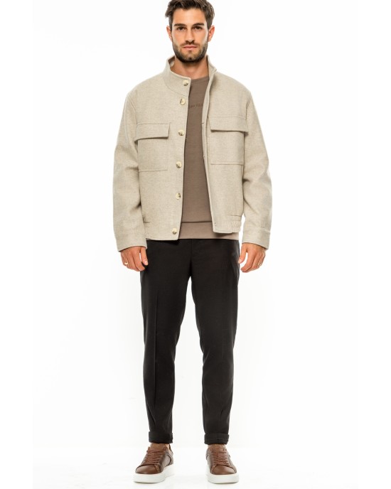 Overshirt Vittorio Mazzano μπεζ OVERSHIRT Overshirt Vittorio Mazzano μπεζ OVERSHIRT