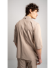 Πουκαμίσα Vittorio Angelo μπεζ OVERSHIRT