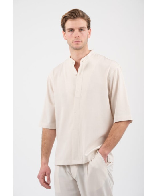 Overshirt Vittorio Morrone μπεζ OVERSHIRT
