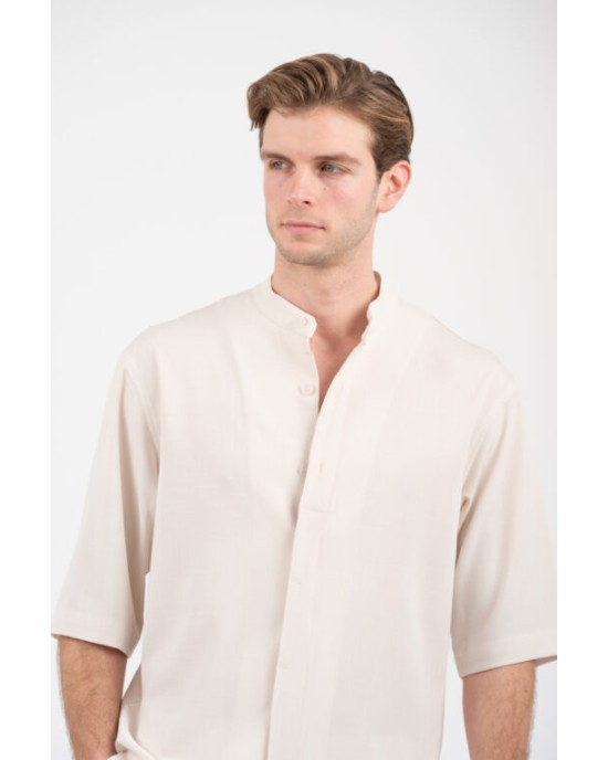 Overshirt Vittorio Morrone μπεζ OVERSHIRT
