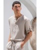 Πουκαμίσα Vittorio Toscani μπεζ OVERSHIRT