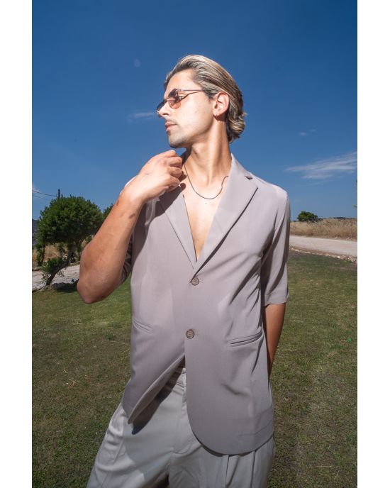 Πουκαμίσα Vittorio Damiano μπεζ OVERSHIRT