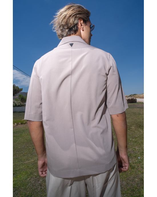 Πουκαμίσα Vittorio Damiano μπεζ OVERSHIRT