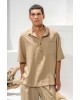 Πουκαμίσα Vittorio Bali μπεζ OVERSHIRT
