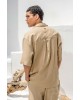 Πουκαμίσα Vittorio Bali μπεζ OVERSHIRT