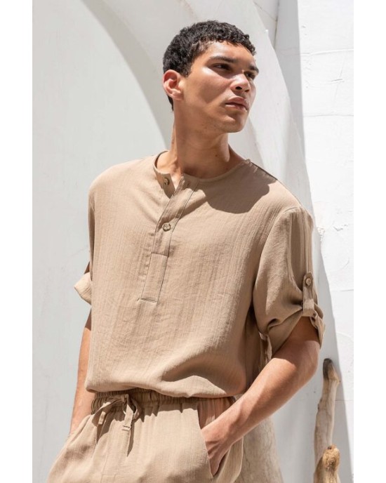 Πουκαμίσα Vittorio Toscani ταμπά OVERSHIRT