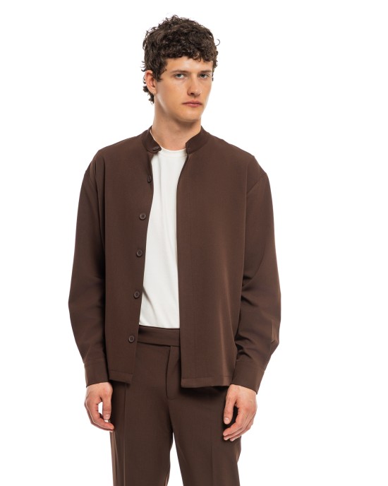 Overshirt Montavero καφέ OVERSHIRT
