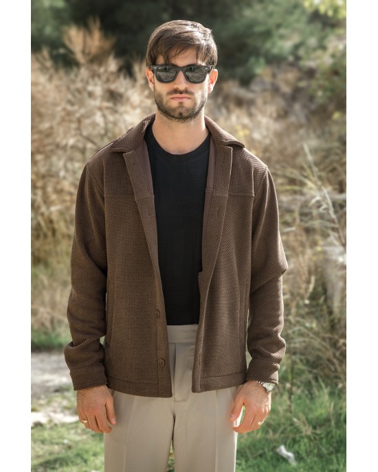 Overshirt Vittorio Bellarto καφέ OVERSHIRT