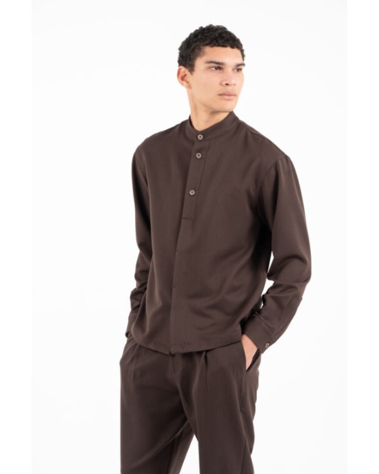 Overshirt Vittorio Morrone καφέ OVERSHIRT