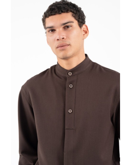 Overshirt Vittorio Morrone καφέ OVERSHIRT