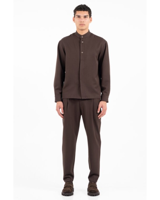 Overshirt Vittorio Morrone καφέ OVERSHIRT