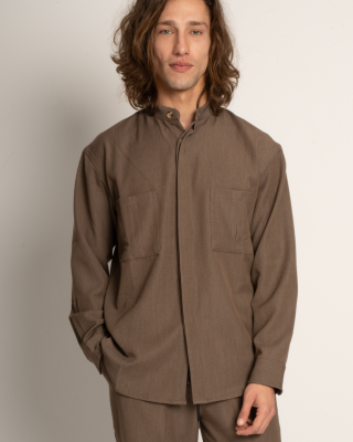 Πουκάμισα Vittorio City καφέ