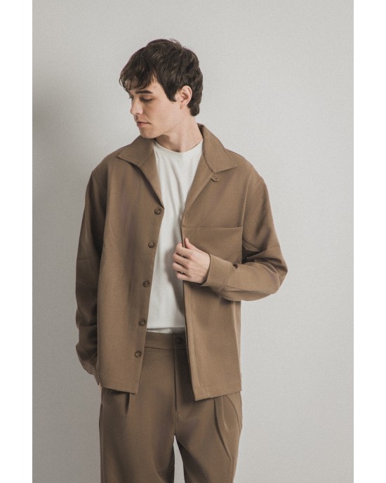 Overshirt Montavero καφέ OVERSHIRT