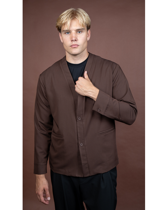 Overshirt Montavero καφέ OVERSHIRT