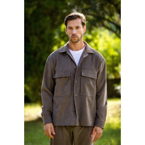 Overshirt Vittorio Arezzio καφέ Overshirt Vittorio Arezzio καφέ