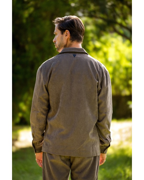 Overshirt Vittorio Arezzio καφέ OVERSHIRT