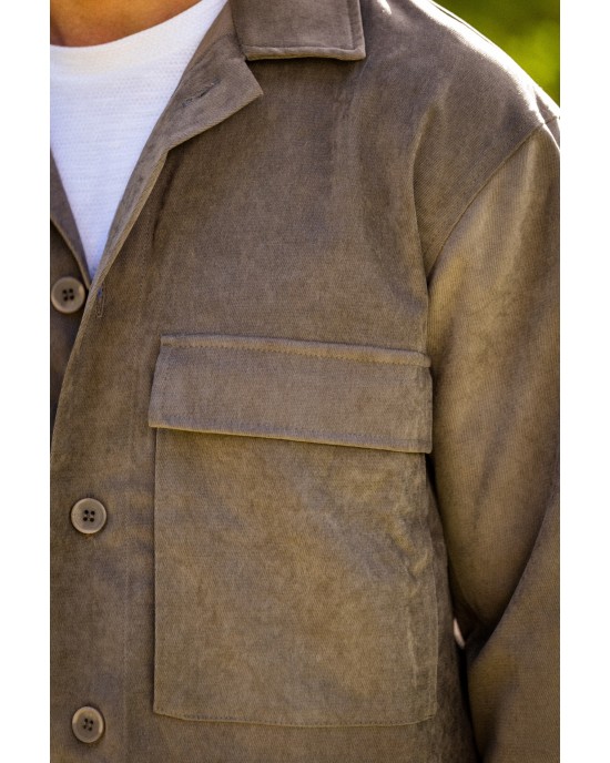 Overshirt Vittorio Arezzio καφέ OVERSHIRT