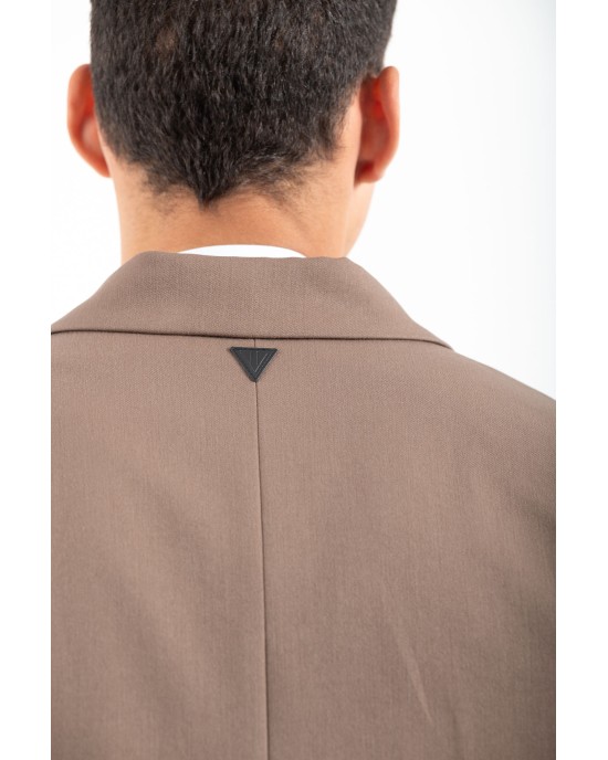 Πουκαμίσα Vittorio Pescara καφέ OVERSHIRT